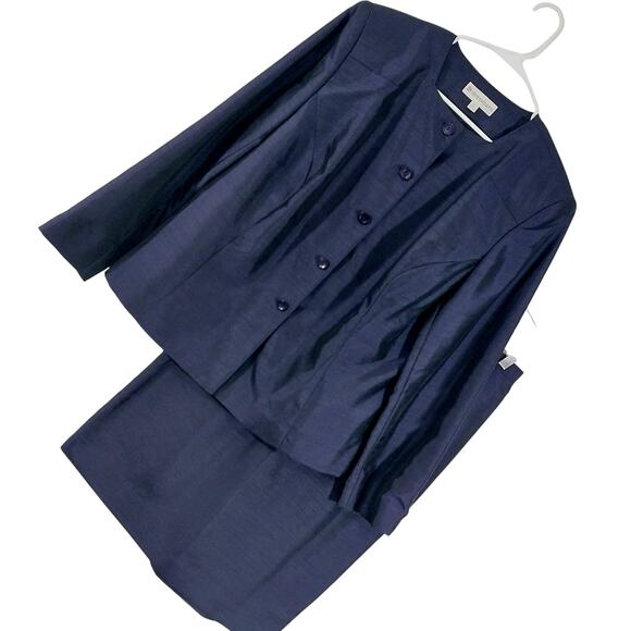 DRESSBARN! GORGEOUS PERIWINKLE BLUE/PURPLE 2 PC JACKET & SKIRT SUIT! SZ 16W - Picture 12 of 12